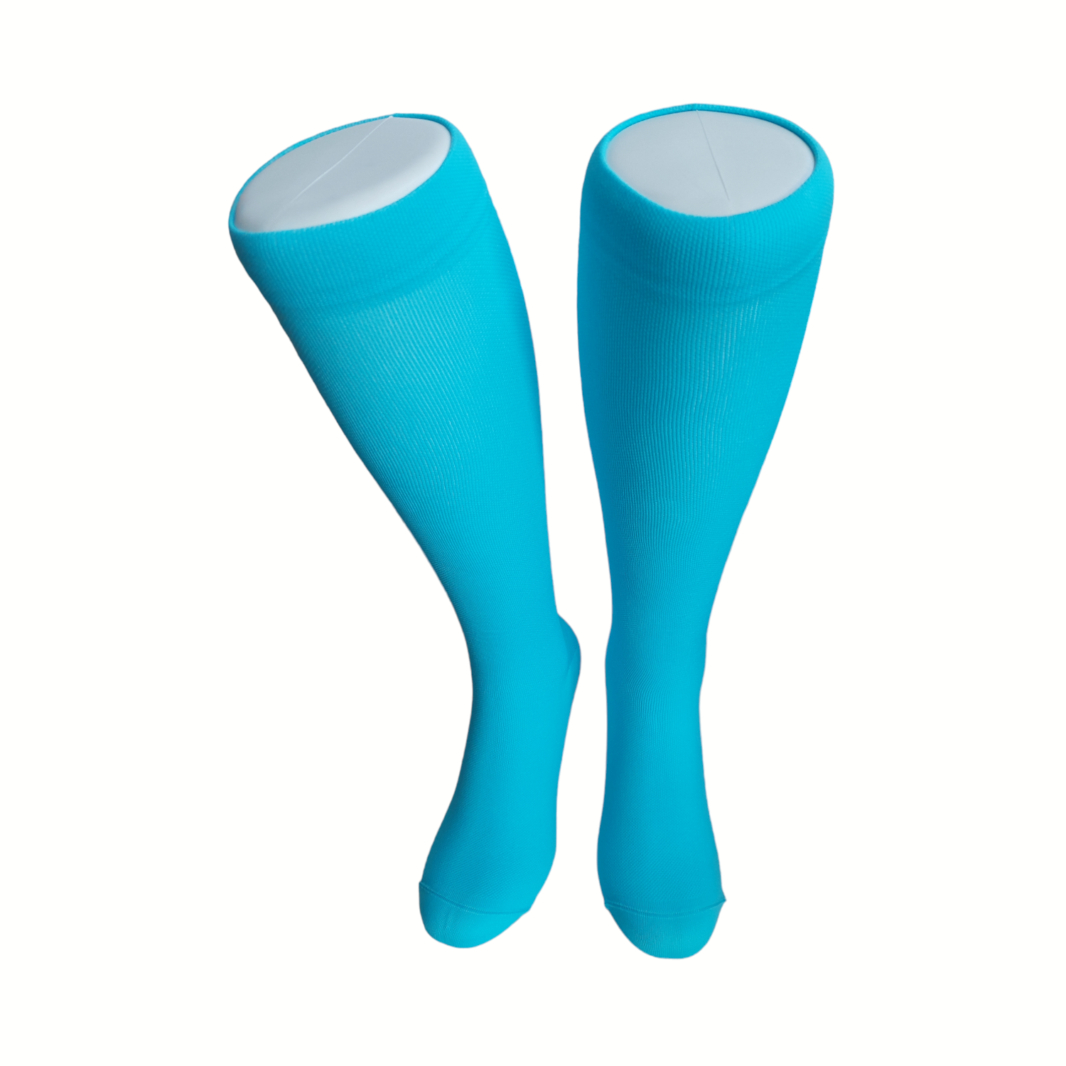 Compressie sokken Fluor blauw kniehoogte 1