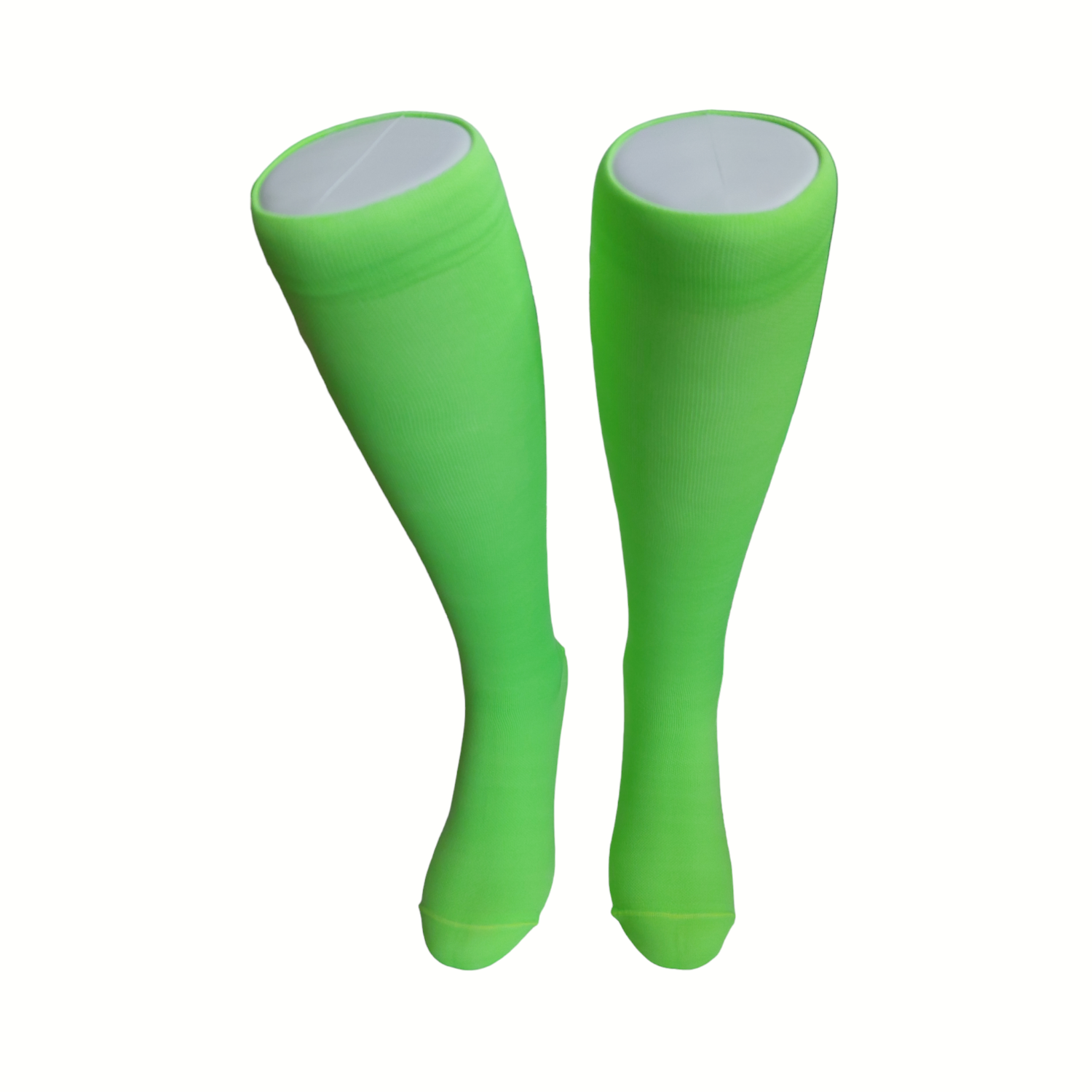 Compressie sokken Fluor groen kniehoogte 1