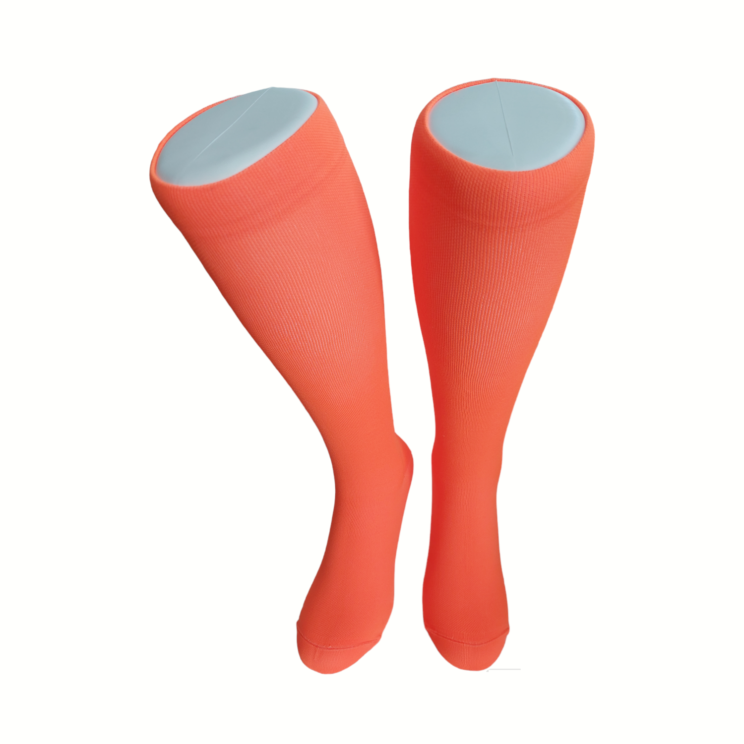 Compressie sokken Fluor oranje kniehoogte 1